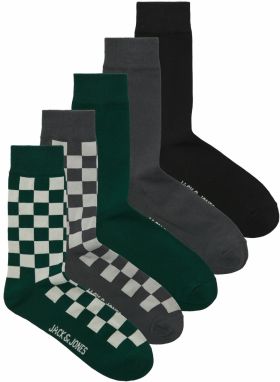 JACK & JONES Ponožky 'JACBRODY'  čadičová / svetlosivá / tmavozelená / čierna
