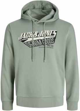 JACK & JONES Mikina  zelená / čierna / biela
