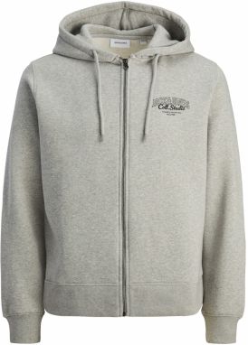 JACK & JONES Tepláková bunda 'JJMAKOTO'  sivá melírovaná