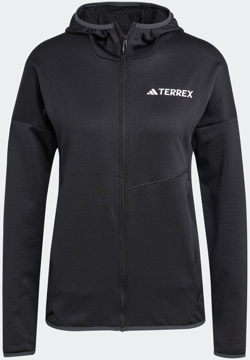 ADIDAS TERREX Funkčná flisová bunda 'Xperior'  čierna / biela