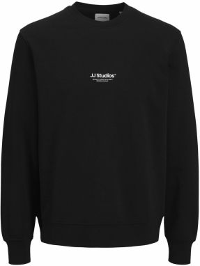 JACK & JONES Mikina 'JJESOHO'  čierna / biela