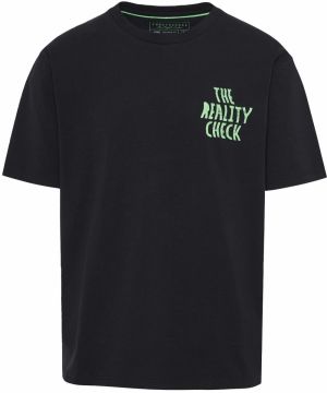 Funky Buddha Tričko  svetlobéžová / mätová / čierna
