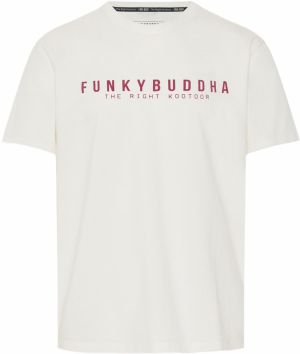 Funky Buddha Tričko  nebielená / tmavočervená