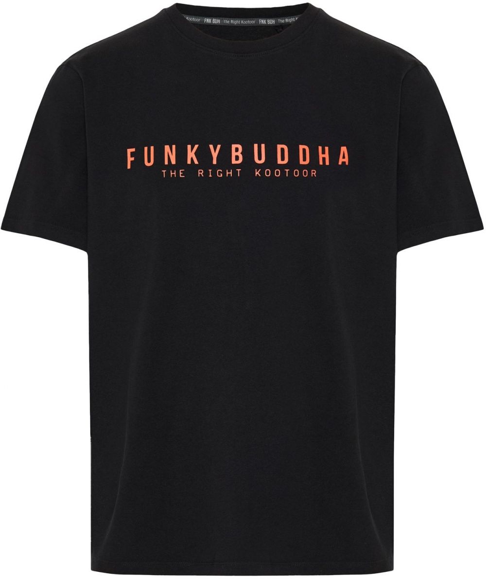 Funky Buddha Tričko  ohnivo červená / čierna