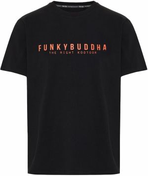 Funky Buddha Tričko  ohnivo červená / čierna