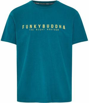 Funky Buddha Tričko  žltá / petrolejová