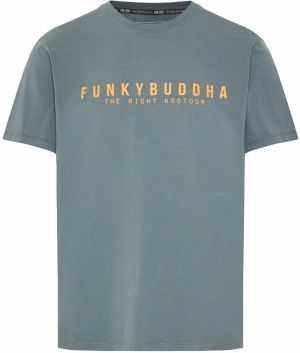 Funky Buddha Tričko  zlatá žltá / sivá