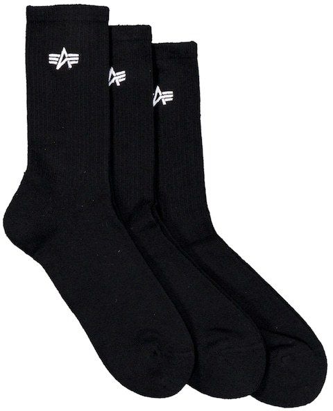 ALPHA INDUSTRIES Ponožky  čierna / biela