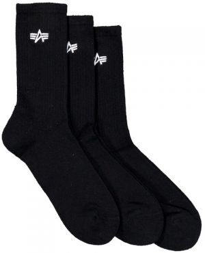 ALPHA INDUSTRIES Ponožky  čierna / biela