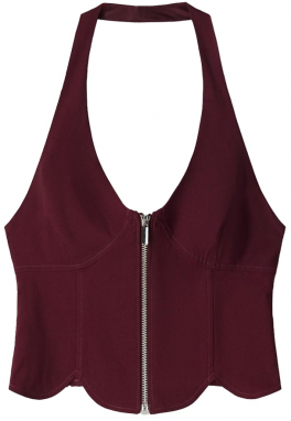Bershka Top  burgundská