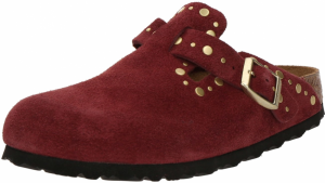 BIRKENSTOCK Dreváky 'Boston Rivet'  zlatá / tmavočervená
