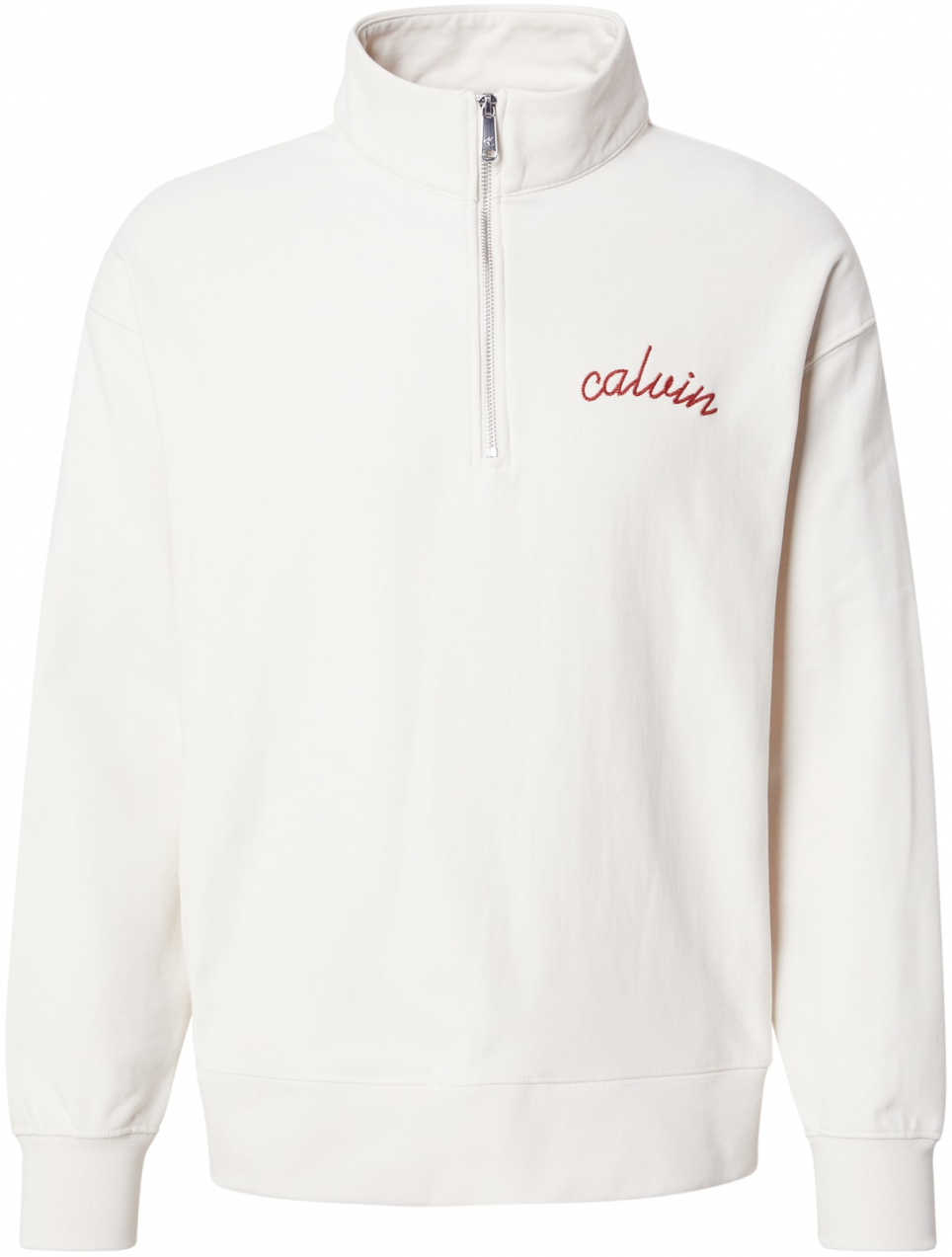 Calvin Klein Jeans Mikina  červená / biela