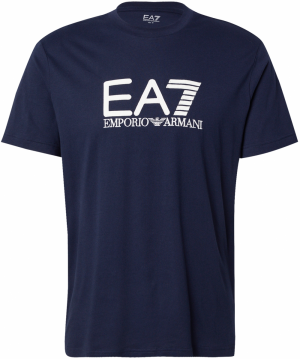 EA7 Emporio Armani Tričko  námornícka modrá / biela