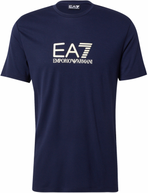 EA7 Emporio Armani Tričko  námornícka modrá / pastelovo žltá