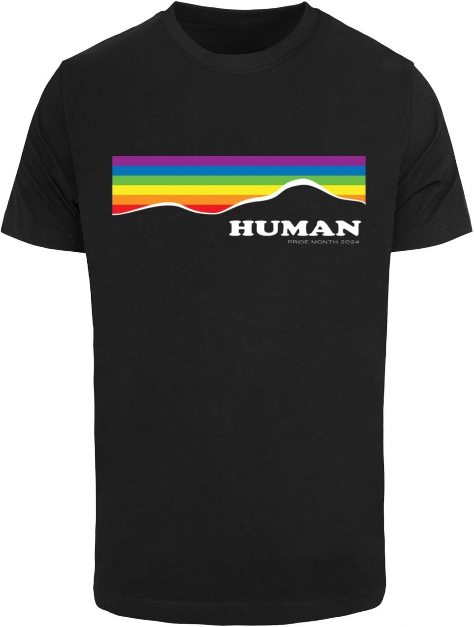 Mister Tee Tričko 'Human Pride'  žltá / tmavofialová / ohnivo červená / čierna