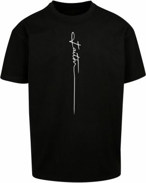 Merchcode Tričko 'Faith'  čierna / biela