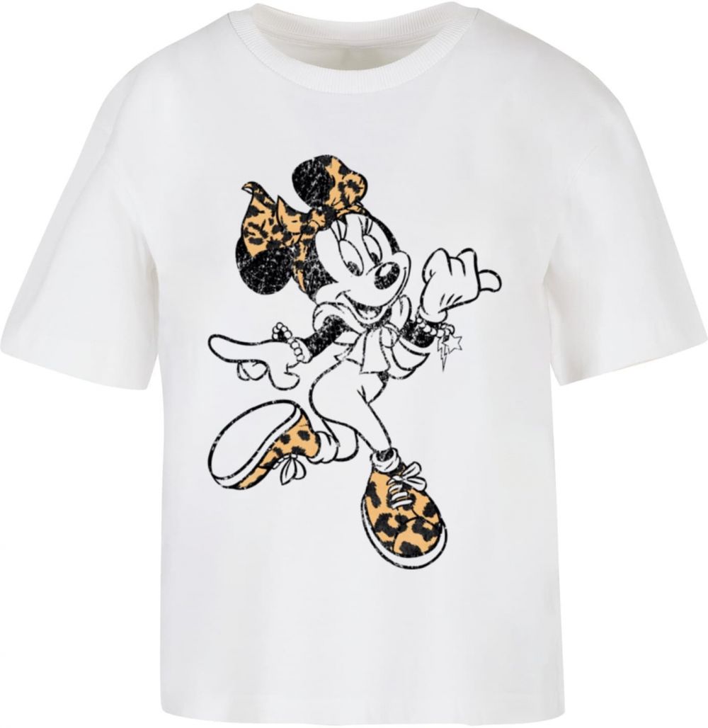 Merchcode Tričko 'Minnie Mouse Leo'  zmiešané farby / biela