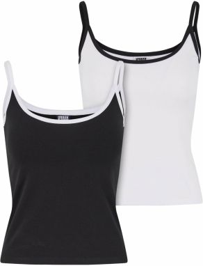 Urban Classics Top  čierna / biela