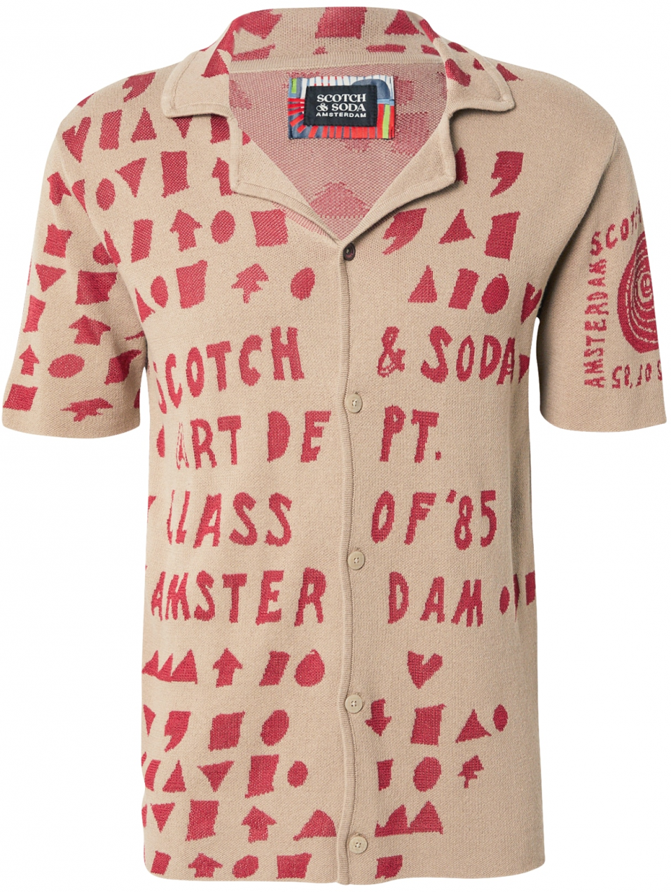 SCOTCH & SODA Kardigán  béžová / červená