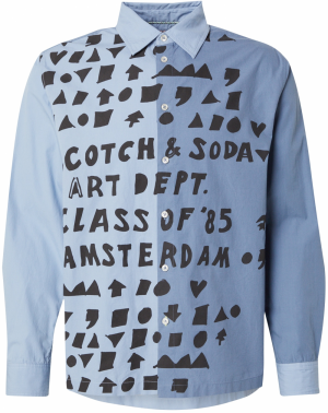 SCOTCH & SODA Košeľa  modrosivá / svetlomodrá / čierna