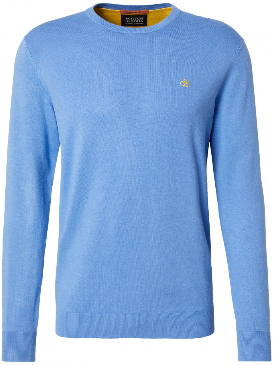 SCOTCH & SODA Sveter 'Seasonal Core'  nebesky modrá / žltá