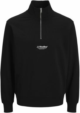JACK & JONES Mikina 'JJESoho'  čierna / biela