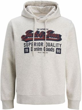 JACK & JONES Mikina  námornícka modrá / tmavočervená / čierna / biela melírovaná
