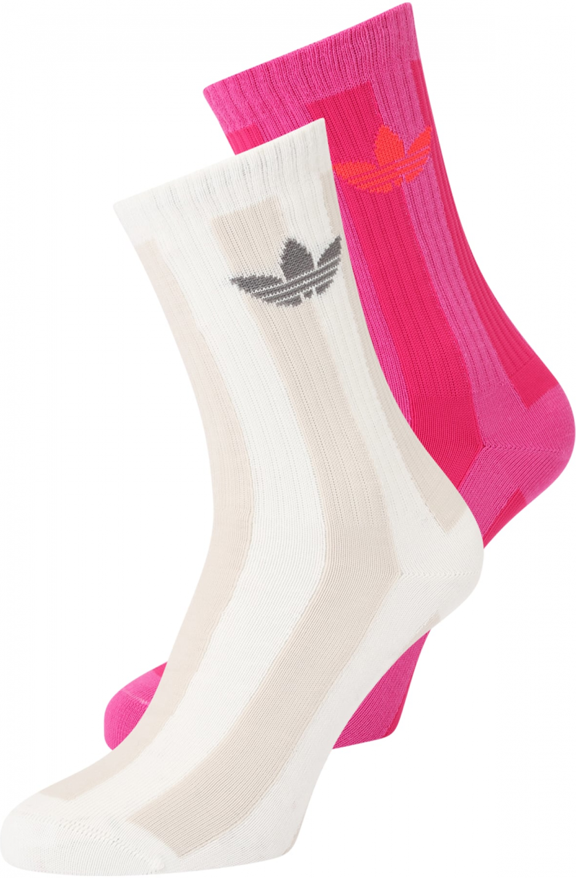 ADIDAS ORIGINALS Ponožky  béžová / antracitová / tmavoružová / biela