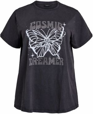 Zizzi Tričko 'EVIBA'  sivá / tmavosivá / strieborná