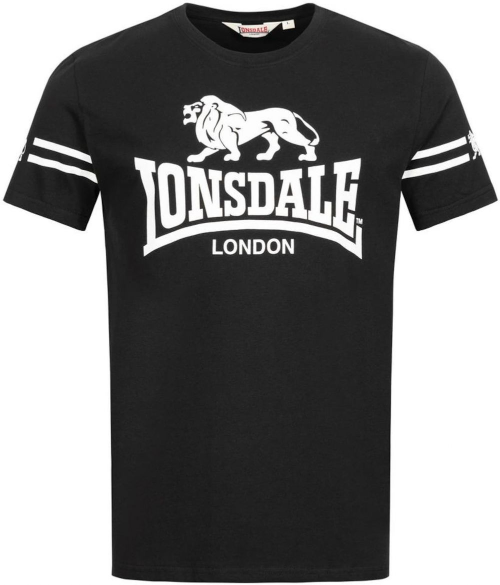 LONSDALE Tričko  čierna / biela