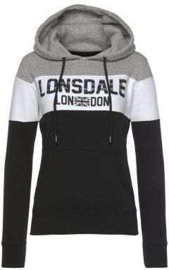 LONSDALE Mikina 'Penbryn'  sivá / čierna / biela