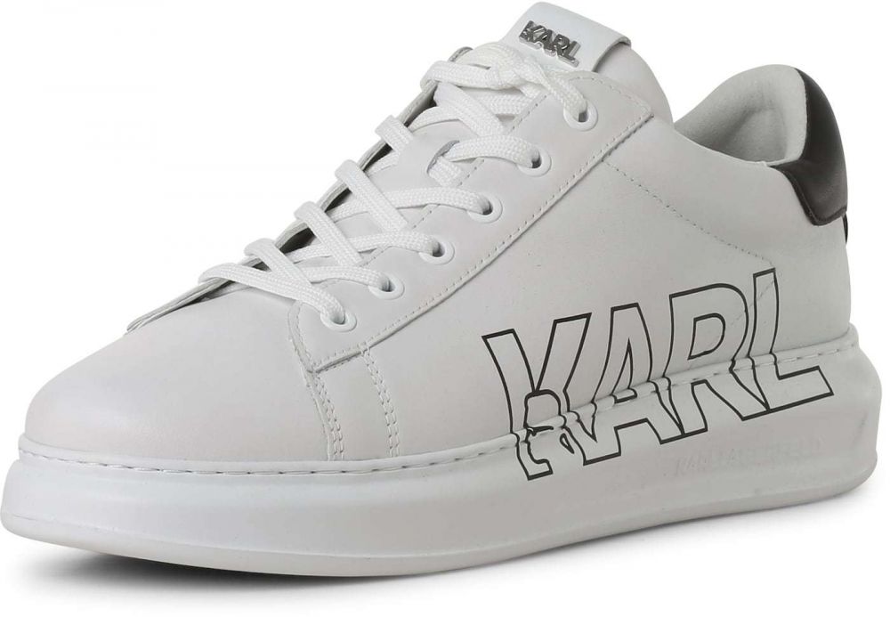 Karl Lagerfeld Nízke tenisky  čierna / biela
