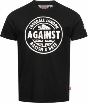 LONSDALE Tričko 'Against Racism'  čierna / biela
