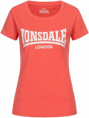 LONSDALE Tričko 'Cartmel'  koralová / biela