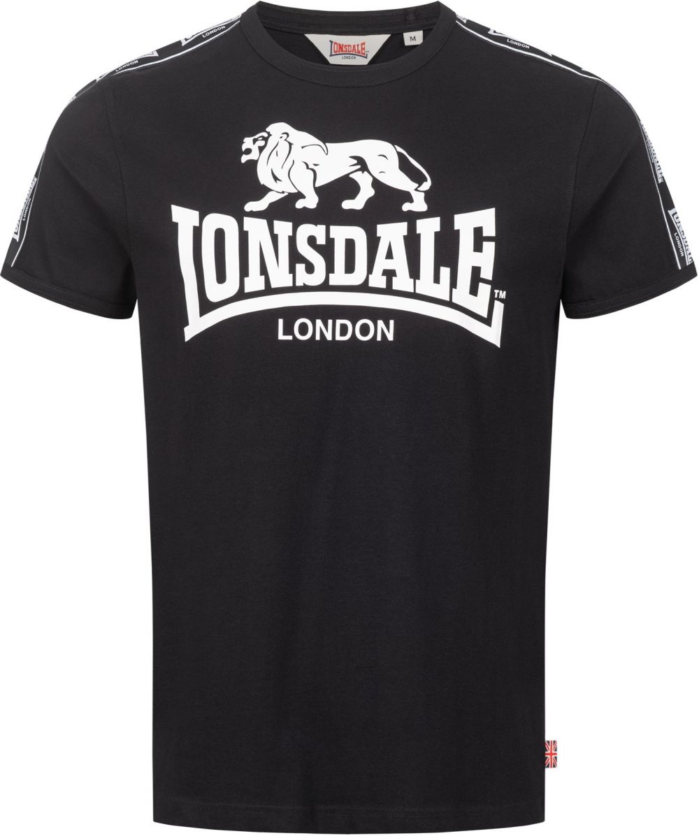 LONSDALE Tričko 'STOUR'  čierna / biela