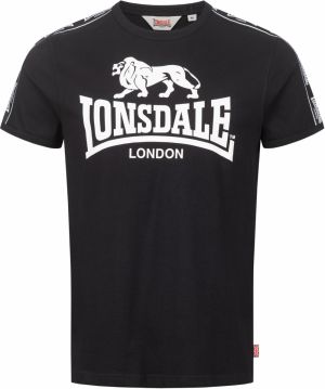 LONSDALE Tričko 'STOUR'  čierna / biela