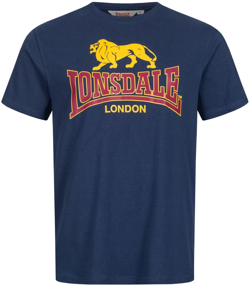 LONSDALE Tričko ' TAVERHAM '  námornícka modrá / žltá / červená