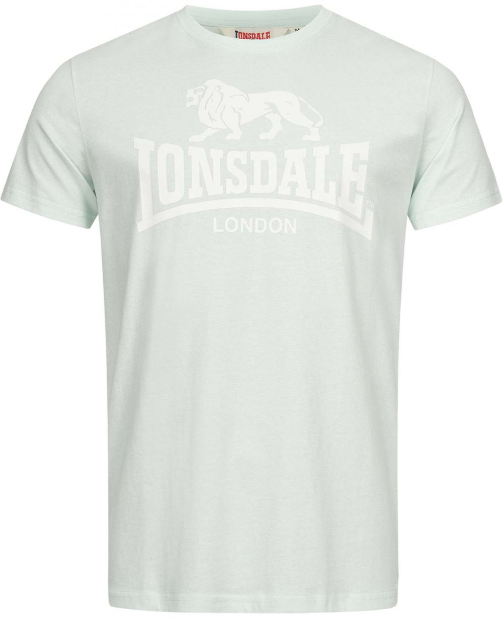 LONSDALE Tričko 'ST. ERNEY'  svetlozelená / biela