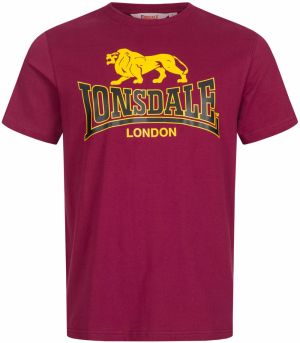 LONSDALE Tričko ' TAVERHAM '  žltá / tmavočervená / čierna