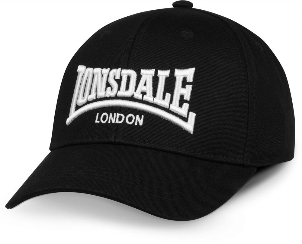 LONSDALE Čiapka ' FLIXTON '  čierna / biela
