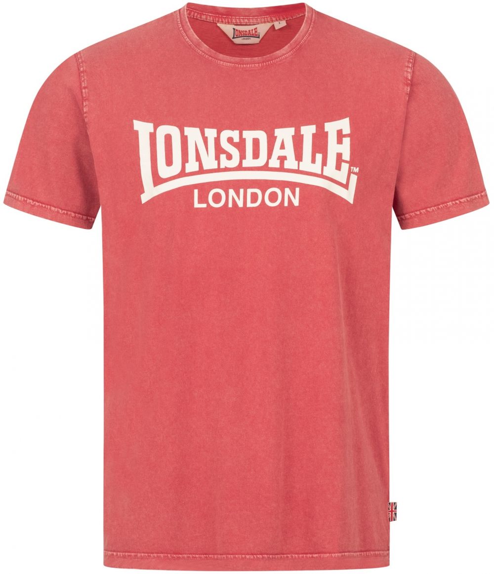 LONSDALE Tričko 'Stofa'  červená / biela