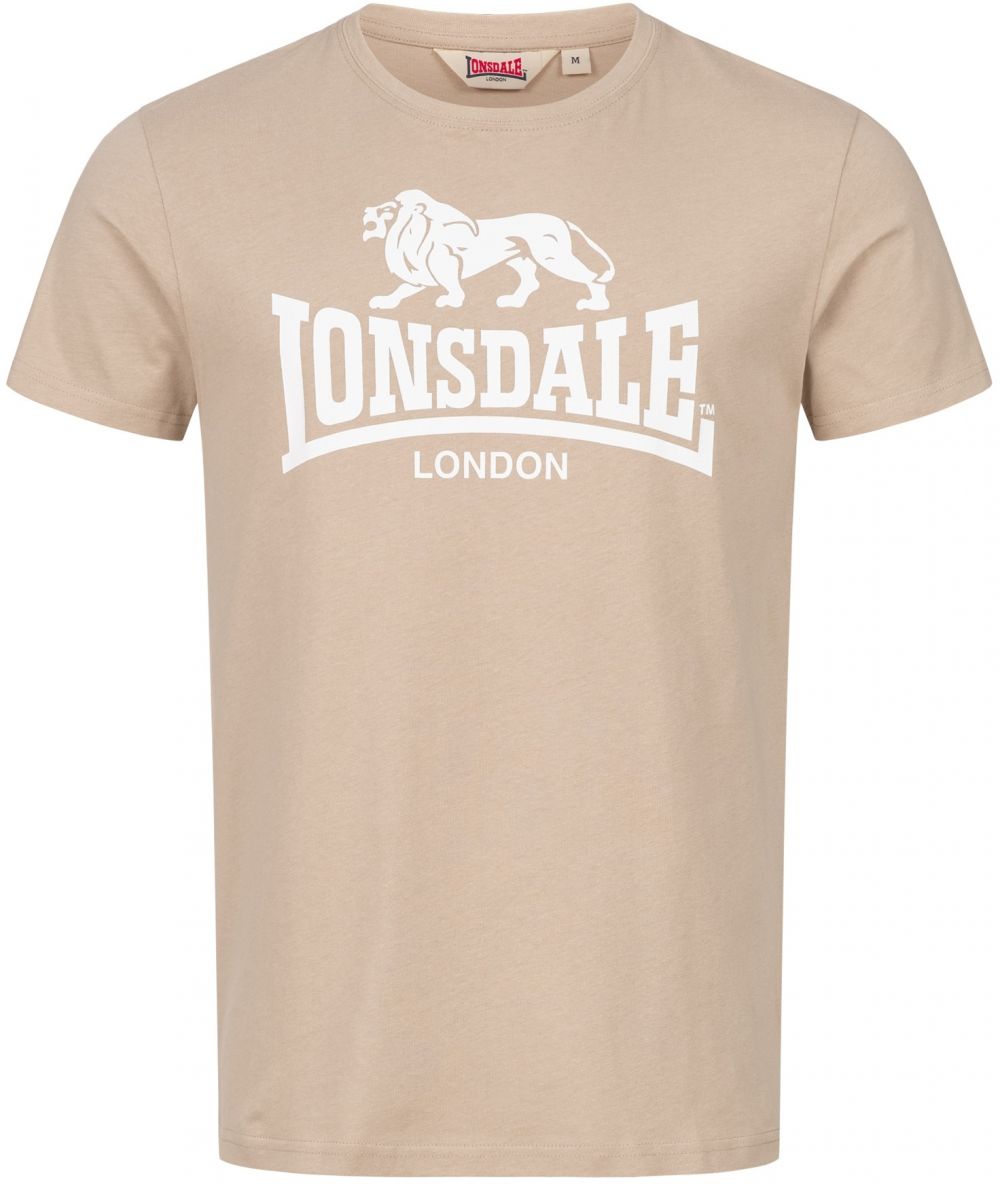 LONSDALE Tričko 'St. Erney'  piesková / biela