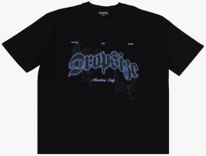 Dropsize Tričko  svetlomodrá / sivá / čierna