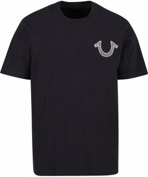 True Religion Tričko 'Skeleton'  čierna / biela