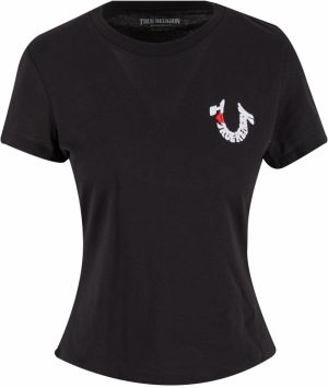 True Religion Tričko  červená / čierna / biela
