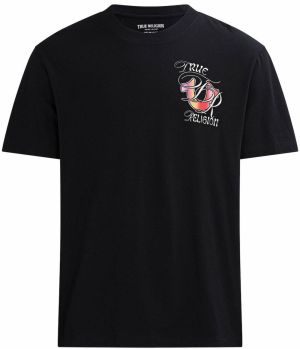True Religion Tričko  ružová / červená / čierna