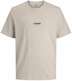 JACK & JONES Tričko 'JJESOHO'  tmelová / čierna