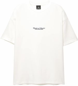 Pull&Bear Tričko  námornícka modrá / biela