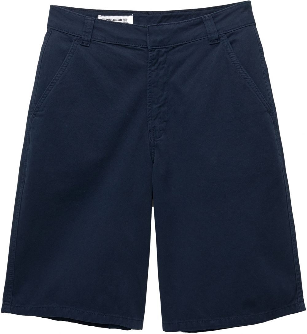 Pull&Bear Chino nohavice  námornícka modrá