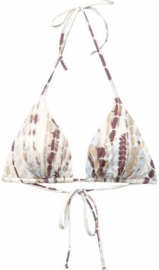Pull&Bear Bikinový top  béžová / svetlomodrá / tmavohnedá